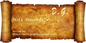 Dull Gusztáv névjegykártya